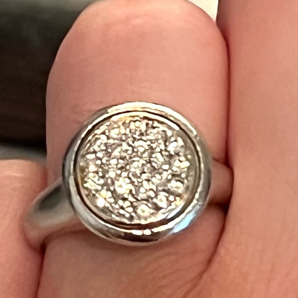 Silver Round Cut Cz Ring Size 6 1/2